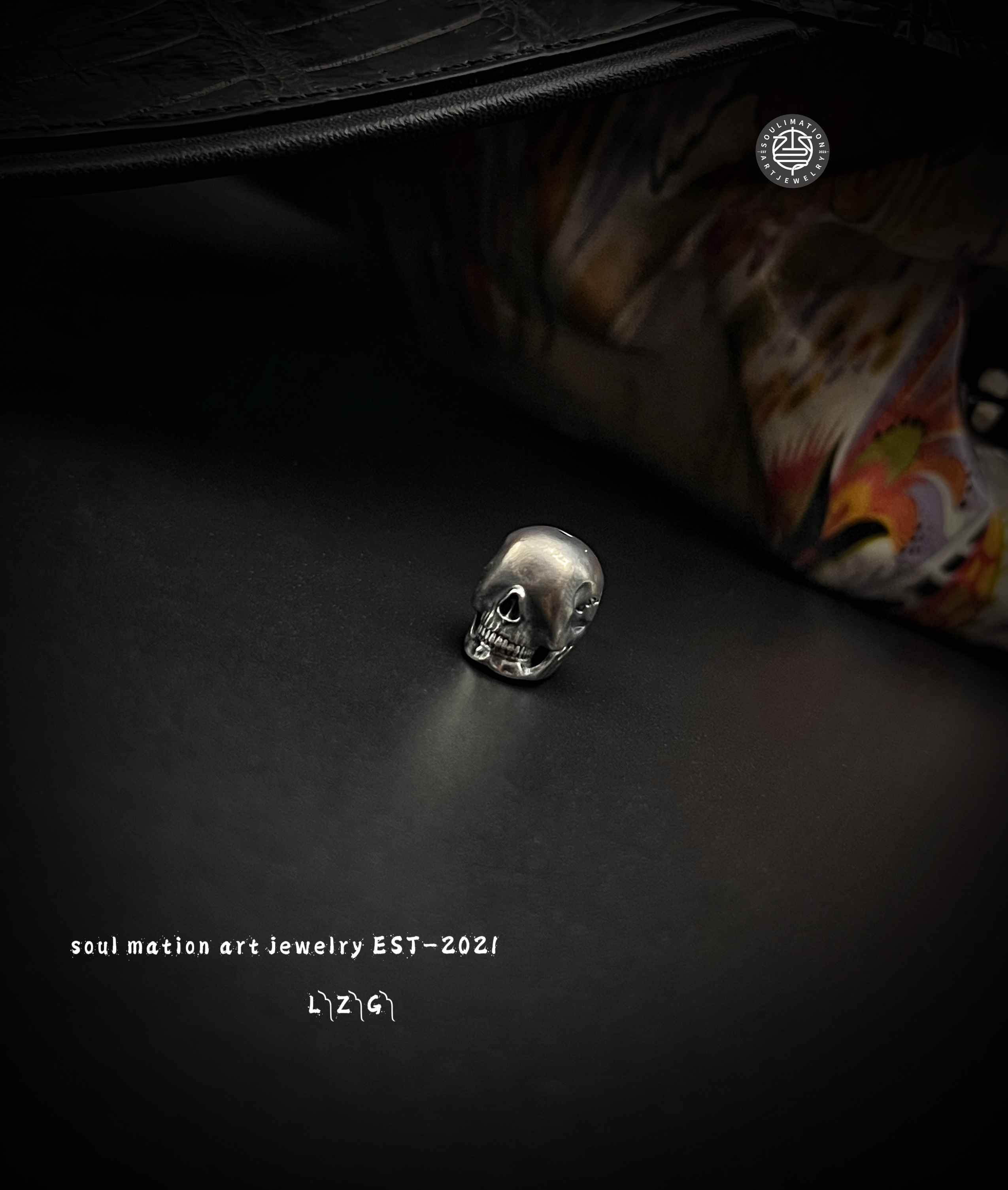 925银银制品 原创无·念骷髅个性主珠文玩长串手串百搭配珠配饰