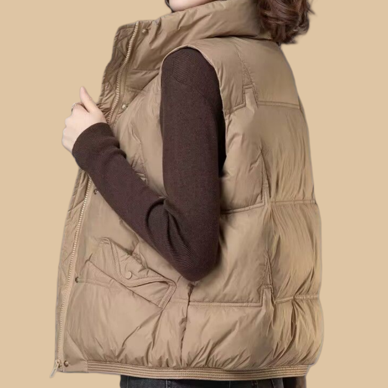 棉马甲短款妈妈装外穿2025冬季新款加大加厚宽松百搭坎肩背心外套