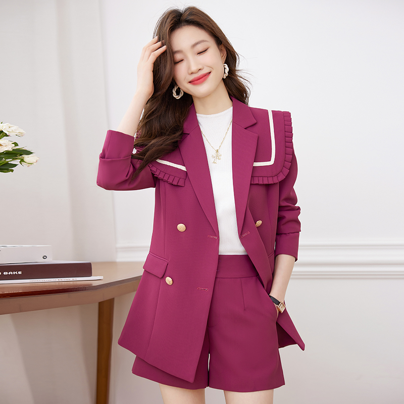 春秋小西装外套女休闲小个子西服套装短裤女神范气质减龄正装6505