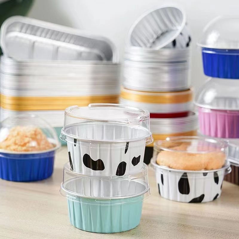 【升级加厚】加厚布丁杯蛋糕虾扯蛋模具雪梅娘蛋糕空气炸锅锡纸碗