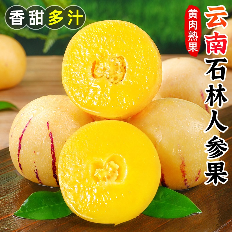 【清甜低糖】新鲜云南石林人参果圆果皮薄多汁 c