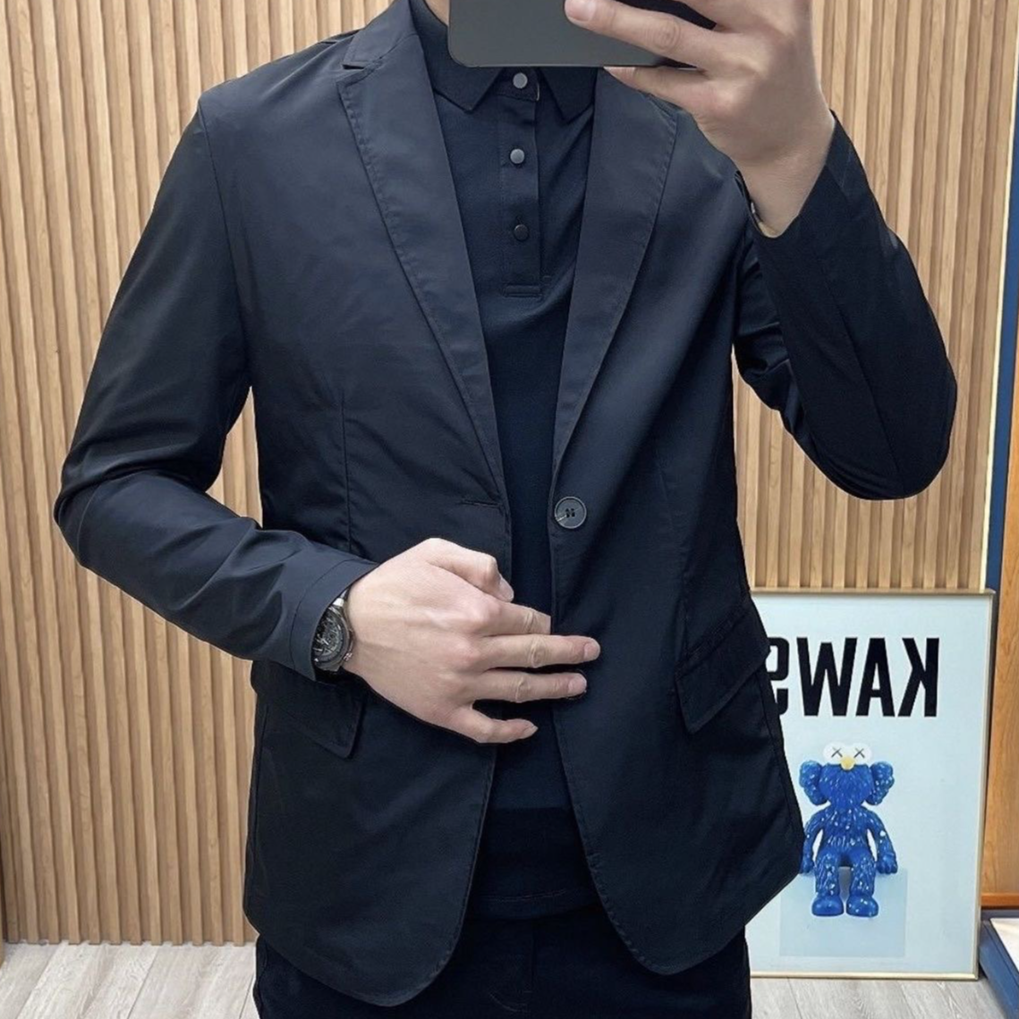 2023春夏新款休闲西服男士短款修身商务百搭帅气西装外套潮流西服