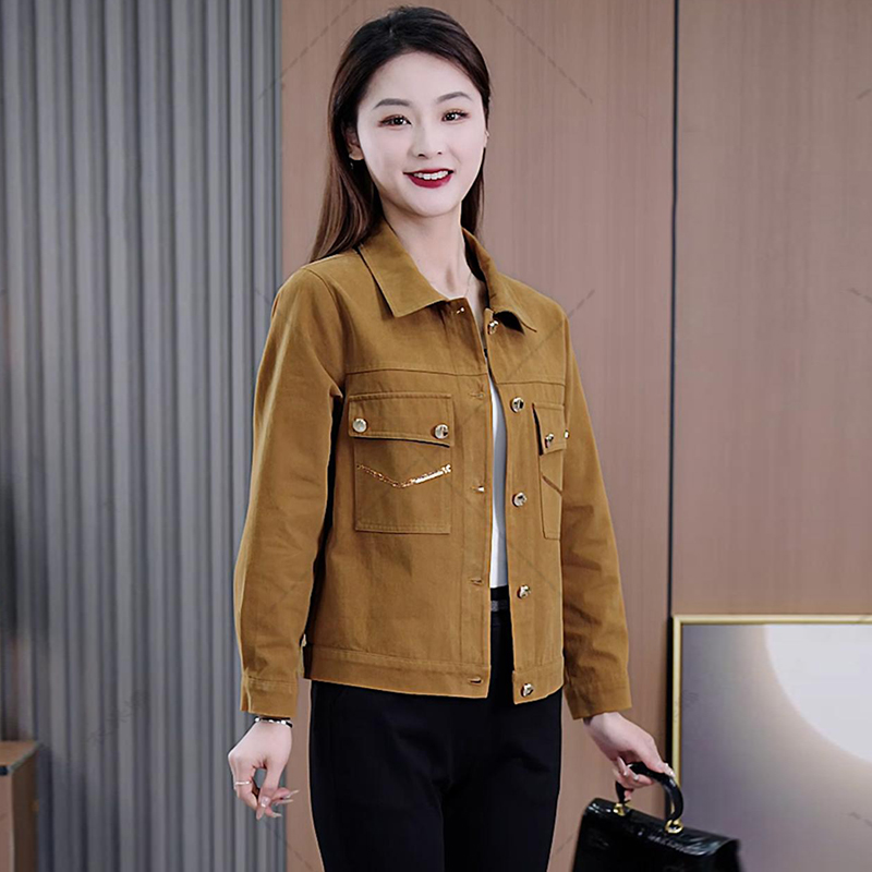 纯棉时尚牛仔短外套女2025年春秋新款韩版洋气小个子休闲夹克上衣
