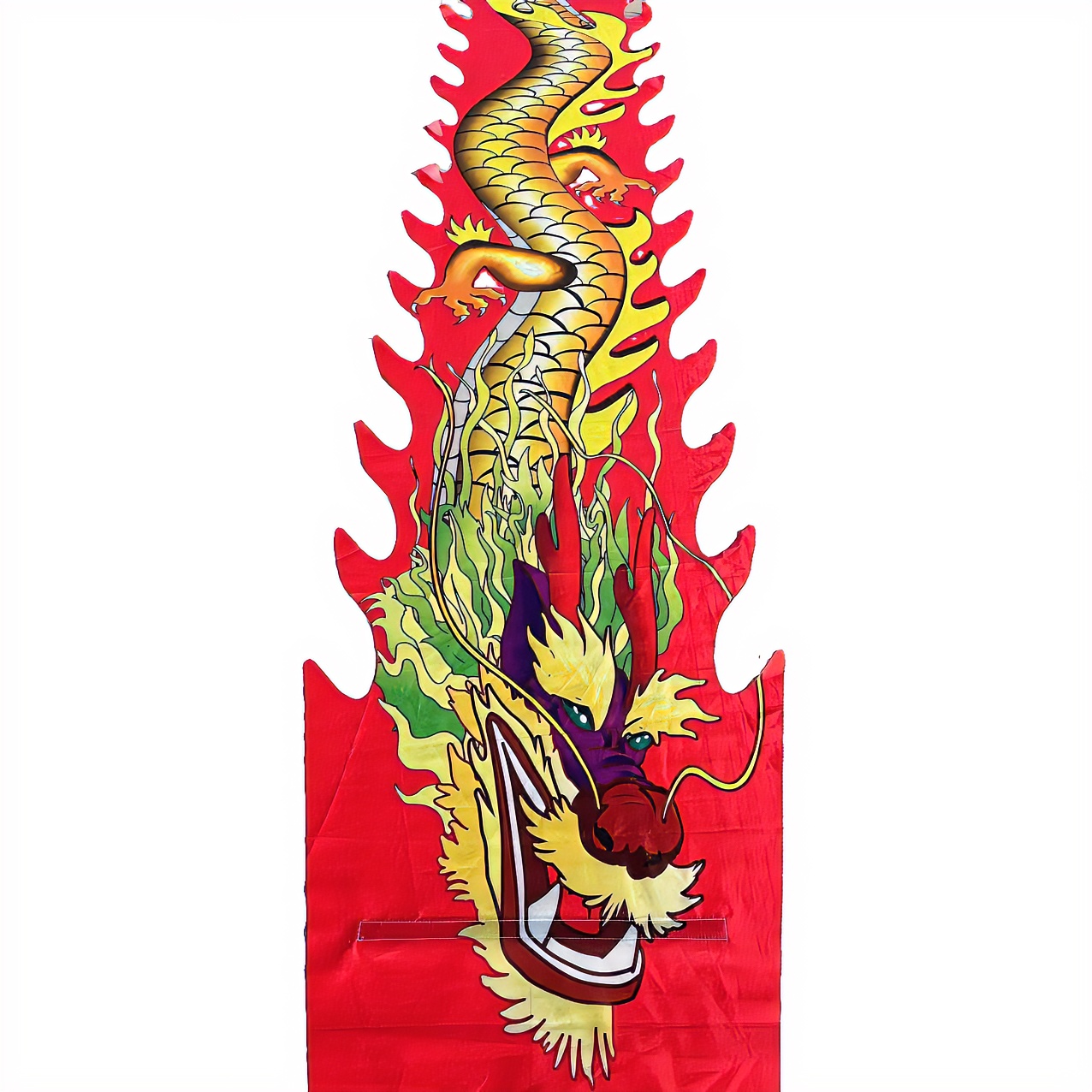 新款祥龙系列宠粉福利精美彩绸可水洗单独龙衣舞龙龙头黄色