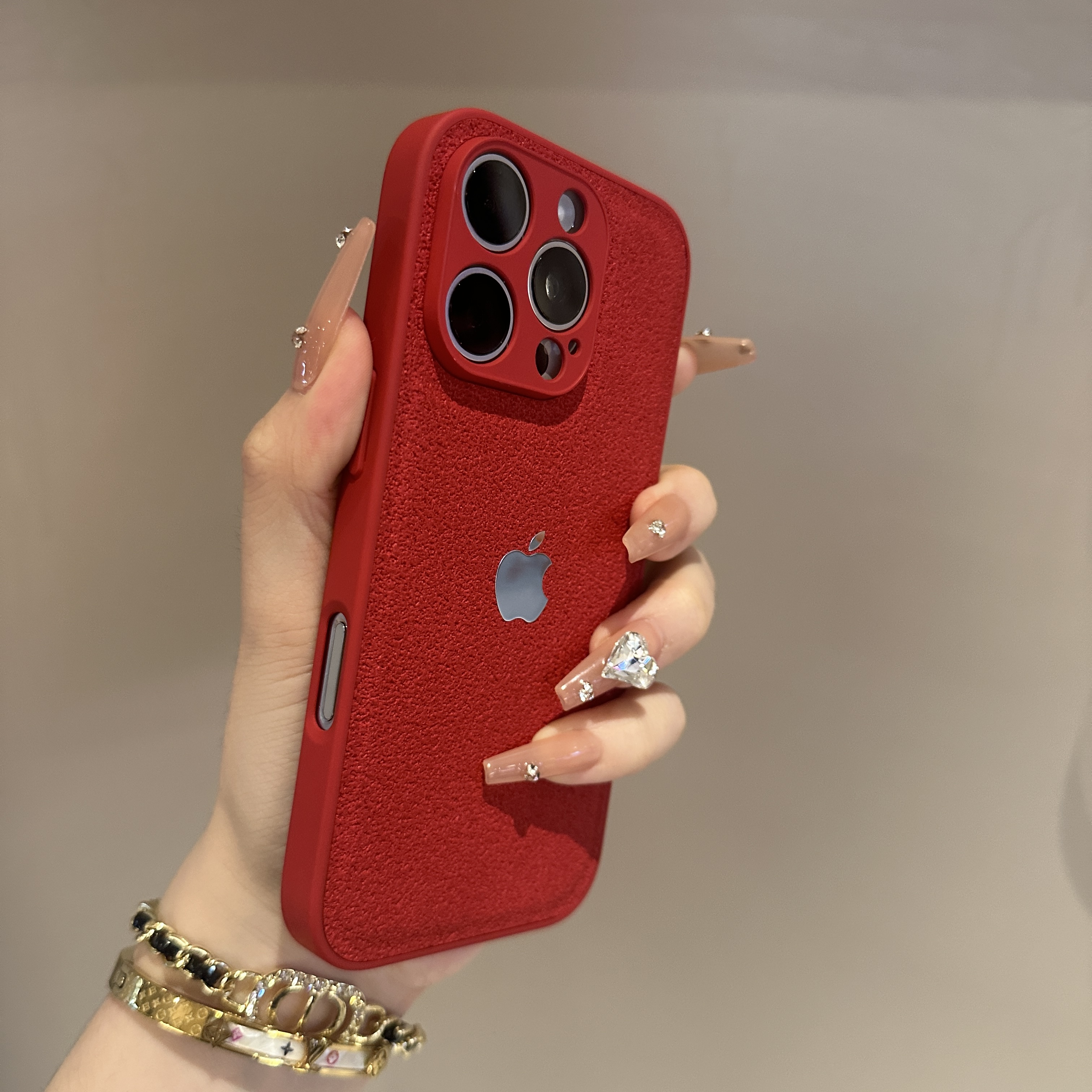 秋冬新款高级月坑纹适用苹果17手机壳iPhone15promax小众14全包13