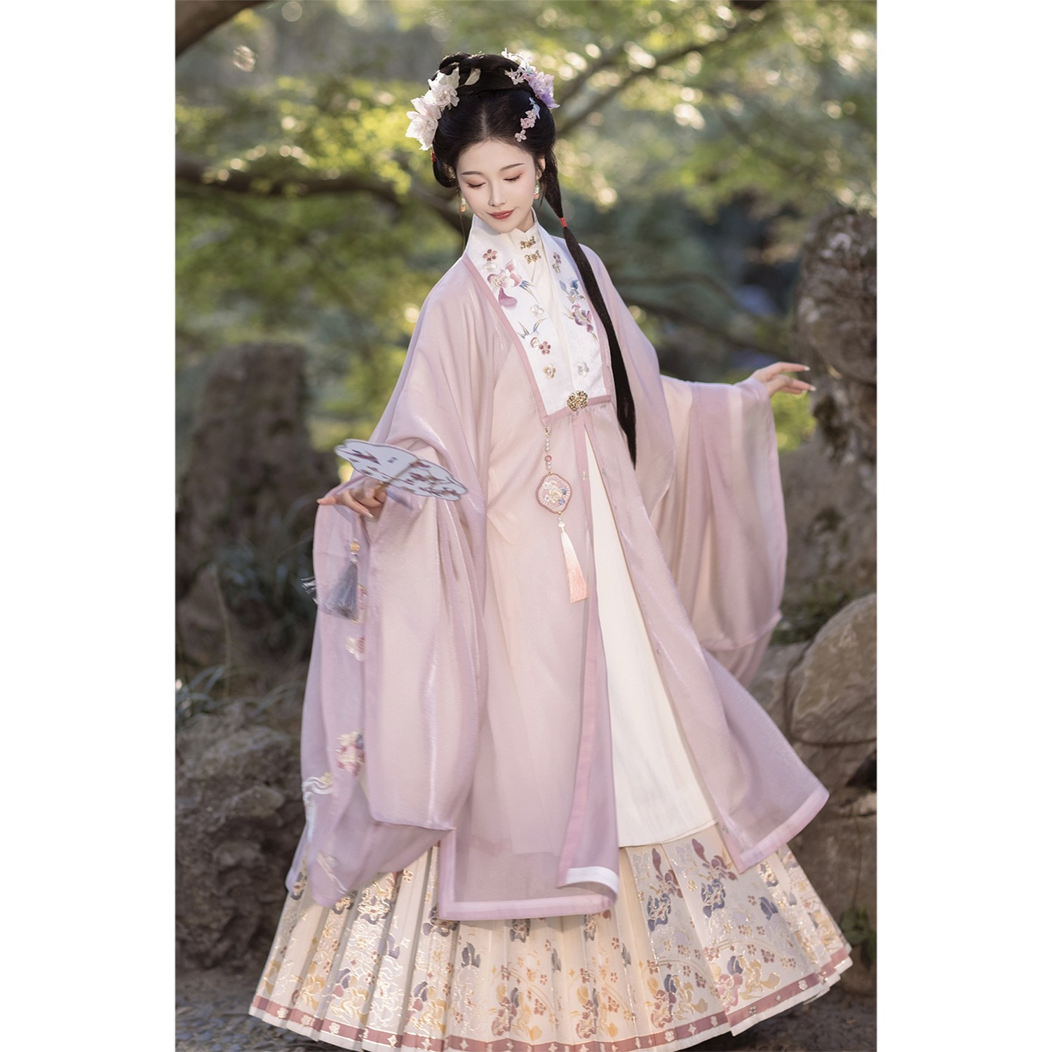 静还决 柔风薄暮 原创明制汉服披风长袄中国马面裙秋冬新款