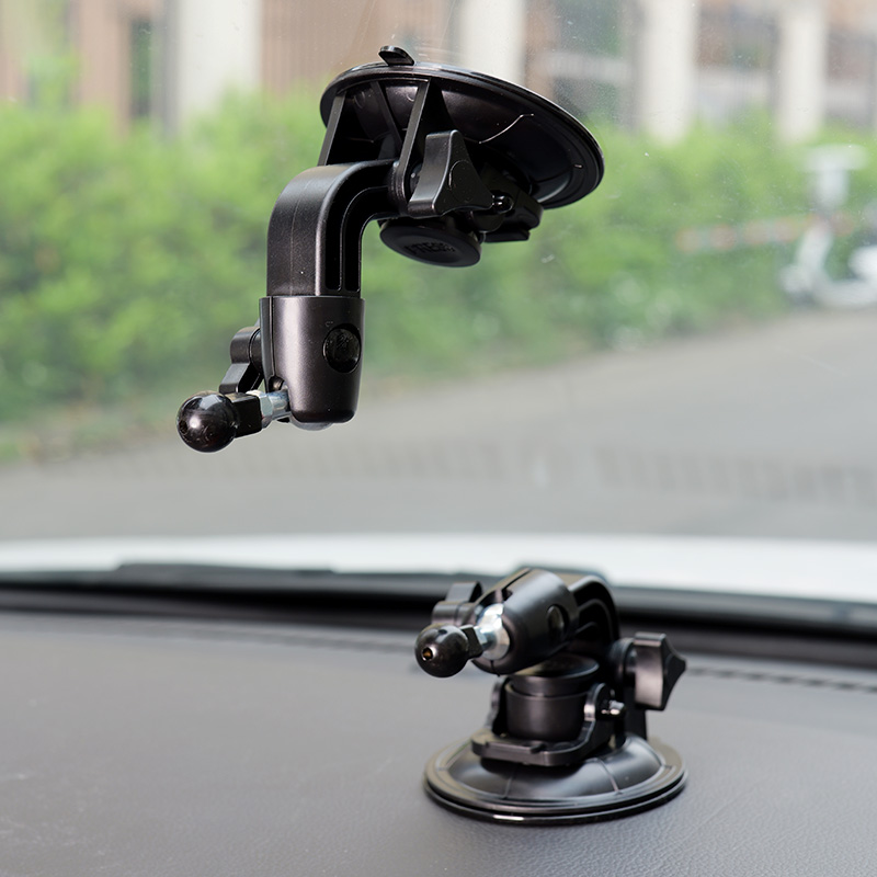 车载手机支架底座适配17mm球头挖掘机前挡风玻璃钩机超大吸盘防震