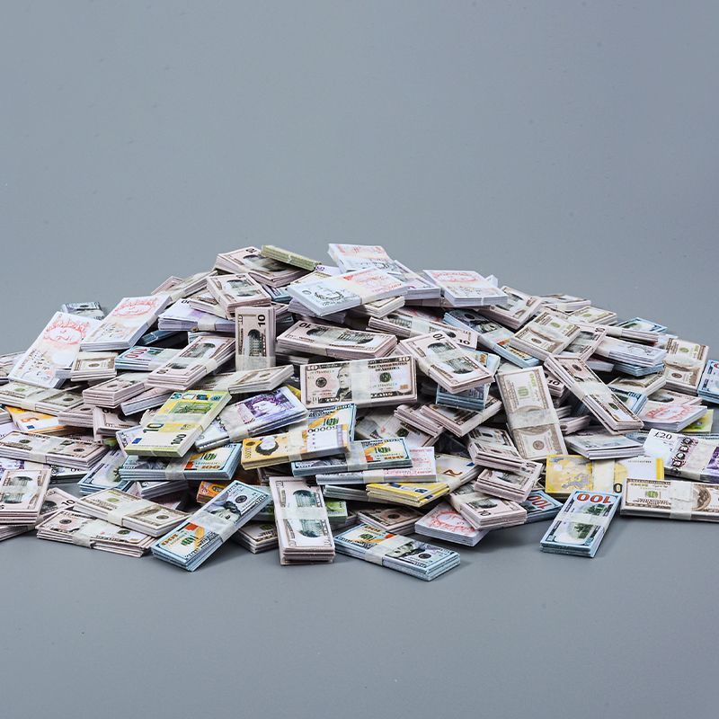 微缩迷你钱仿真钞票假钱纸币美金娃娃屋配件小物件食玩过家家玩具