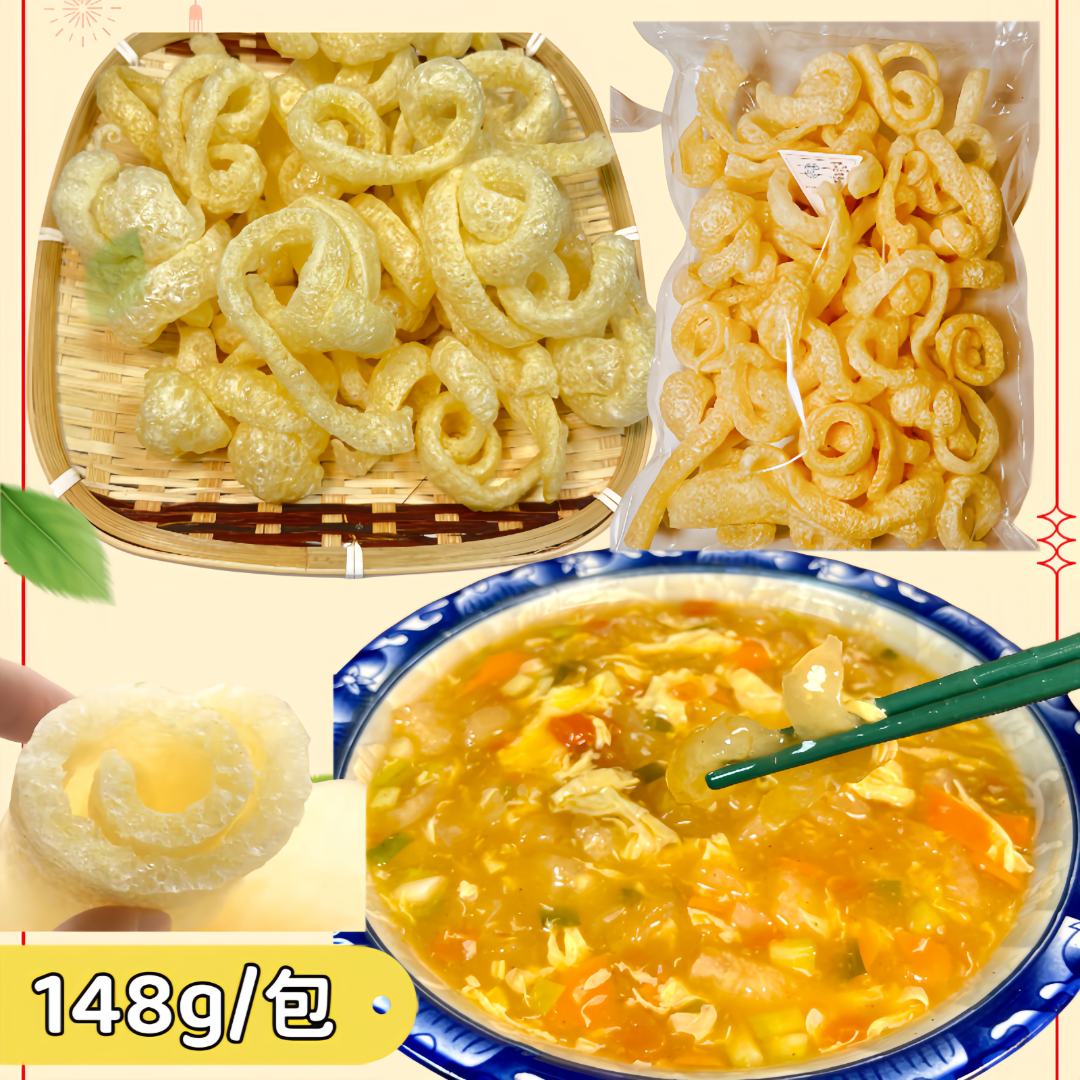 正宗营养油炸猪皮精选脊背皮免切条新鲜手工传统加厚酥脆食用鲜美