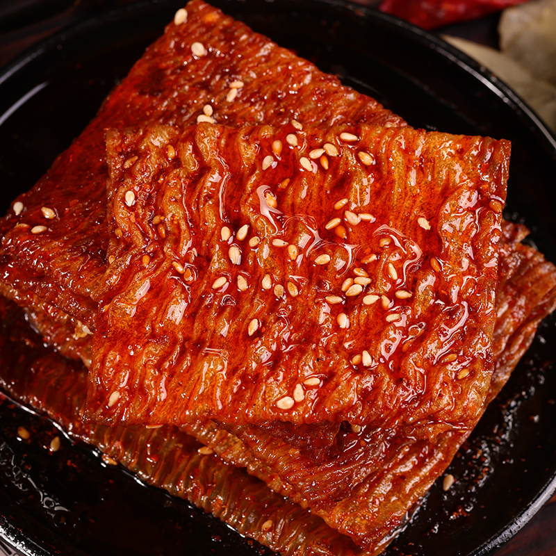 思乡山波浪豆筋大辣片鞋底豆制品魔鬼辣条湖南小包装即食休闲零食