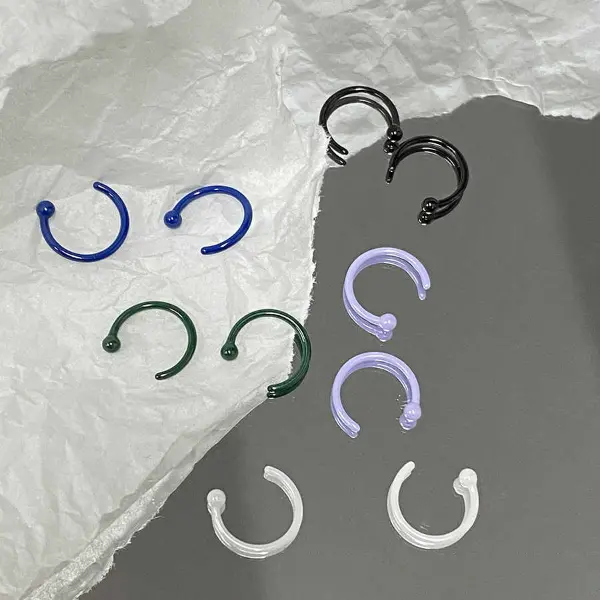 非金属陶瓷耳饰 新生物瓷耳圈陶瓷耳勾耳钉无需耳堵养耳洞耳饰