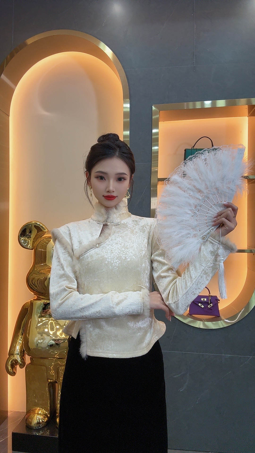 3312.新国潮国风斜边毛毛上衣2