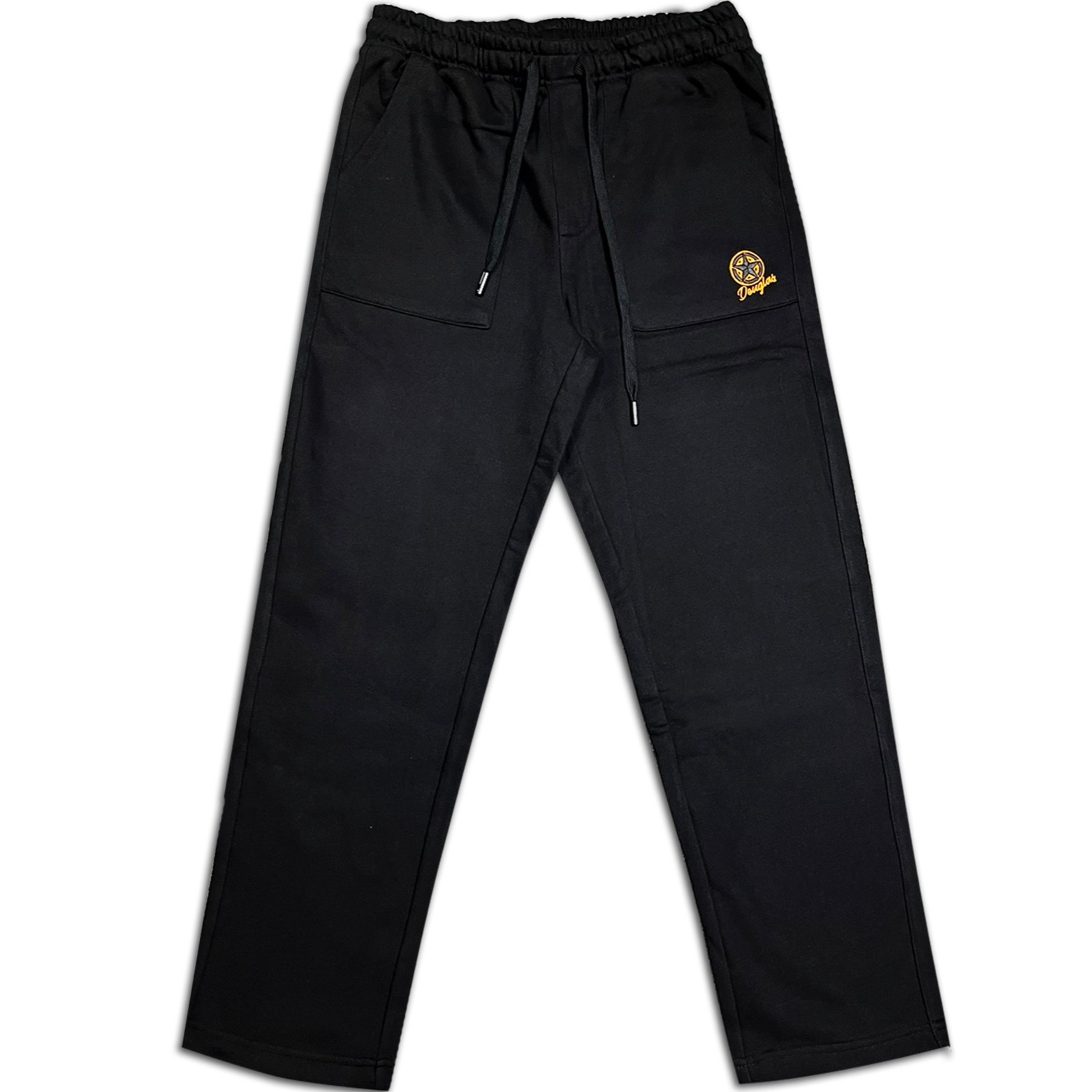 【道格拉斯】五角星刺绣 拉毛四季款直筒宽松裤 裆大胯大 DD8851