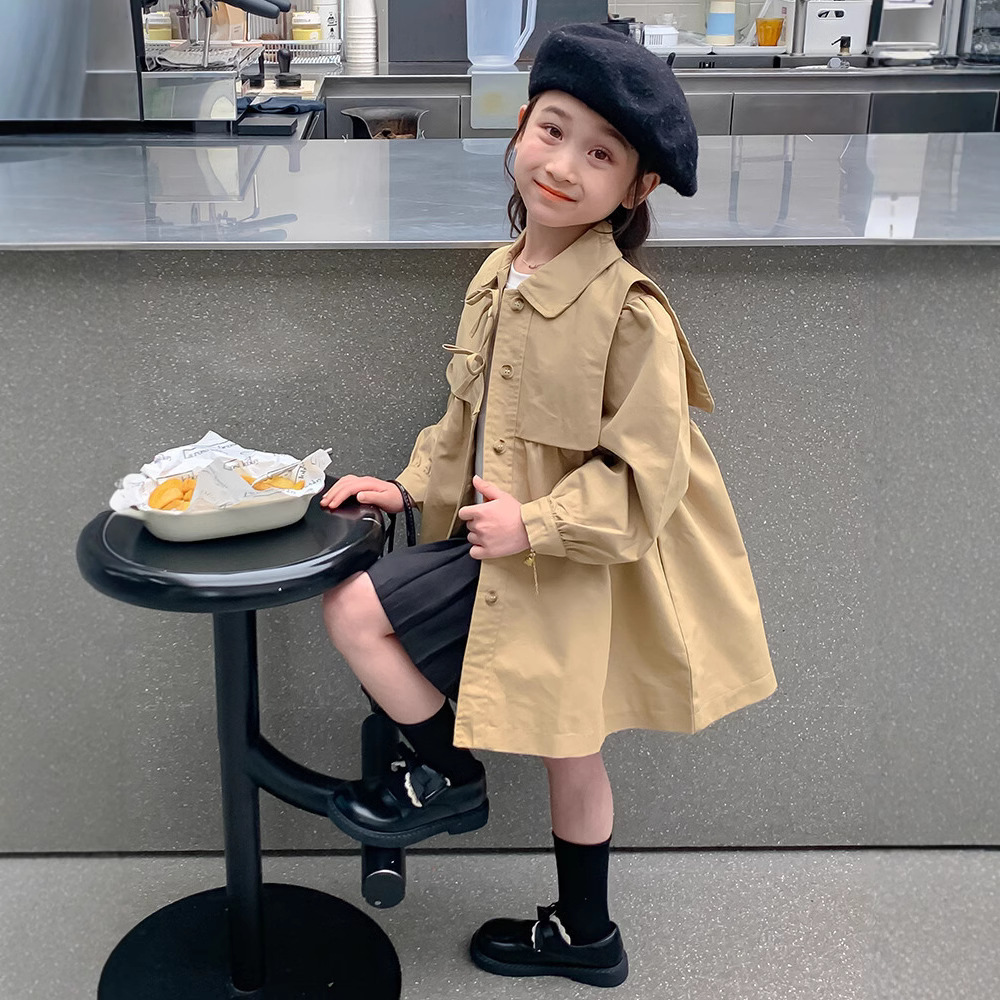 【新粉福利】女童英伦风外套2025冬季儿童洋气上衣童装长袖秋冬风衣