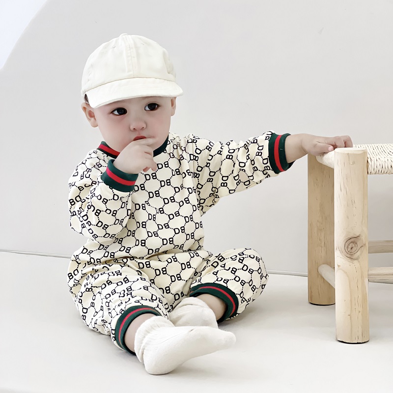 ins风韩风婴儿连体衣春秋男超萌女宝宝衣服洋气爬服哈衣外出秋装