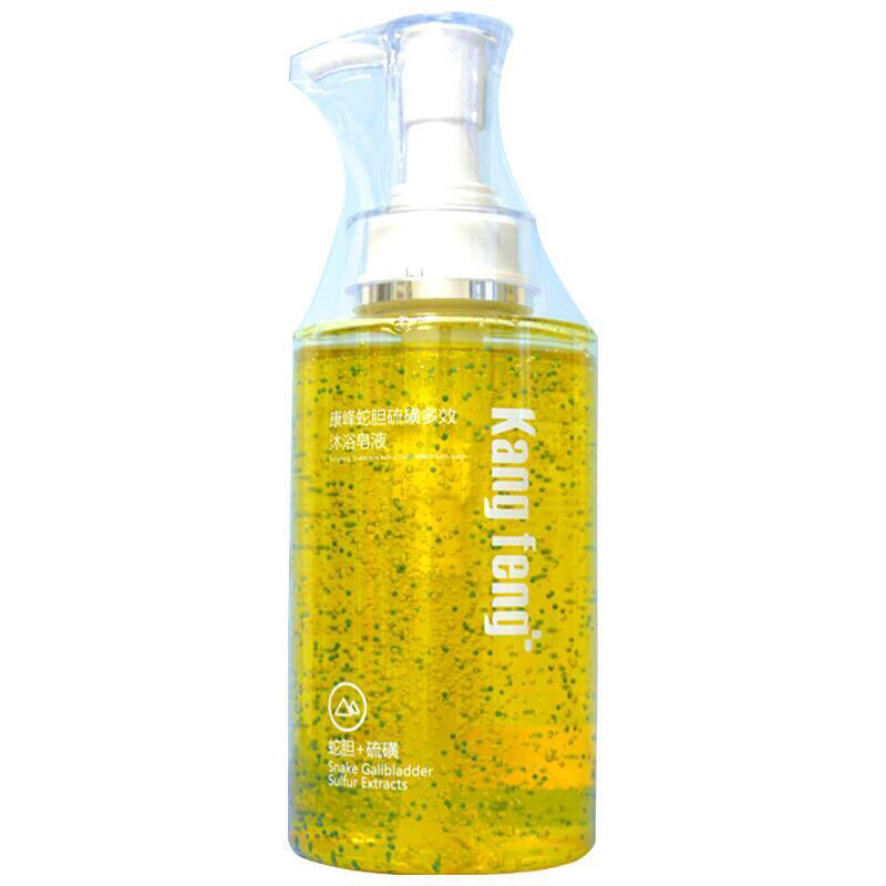康峰蛇胆净透清肤沐浴露蛇胆硫磺沐浴露康峰沐浴皂液深层清洁406g