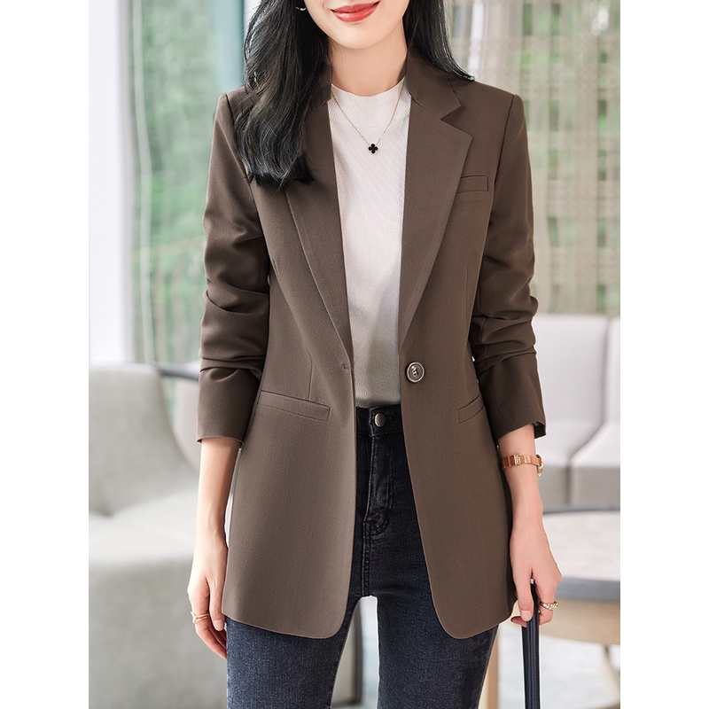 雅丹西装外套女春秋2023新款春季休闲时尚洋气大码女士小西服上衣