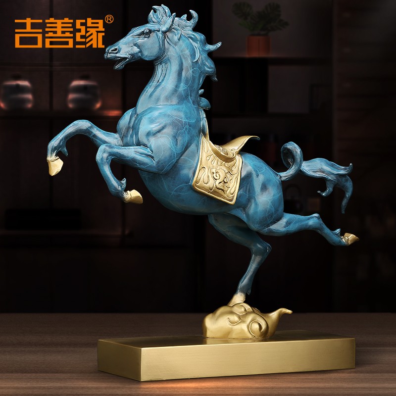 全铜马摆件马到成功书房开业礼品十二生肖动物客厅高档新中式大号