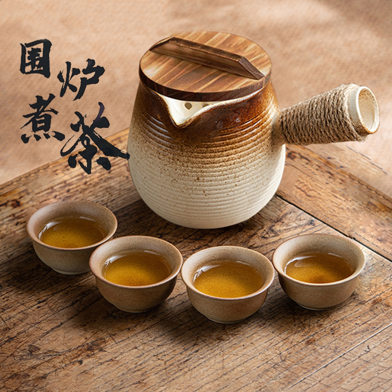 干烧壶新款围炉煮茶云南罐罐奶茶陶壶烤奶土陶罐茶壶古法煮茶器