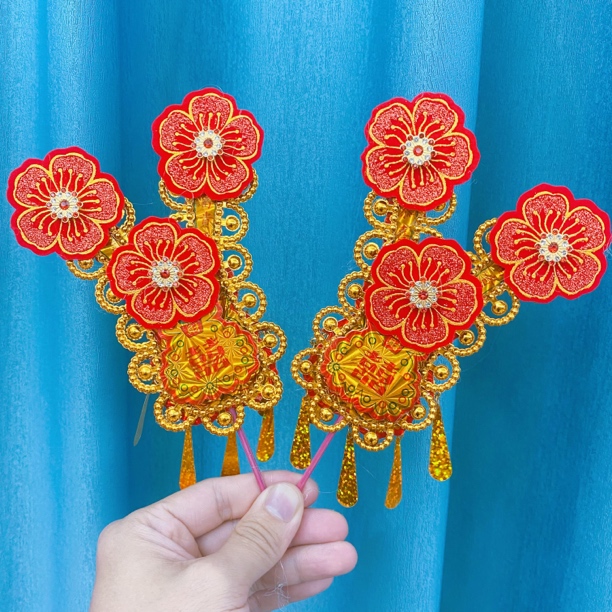 新款纯手工潮汕中号金花立体金花工艺品成品桌面摆件