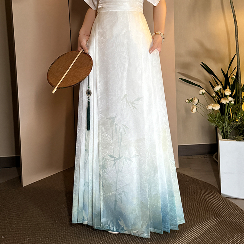 青渊【夏江南】原创汉服女日常通勤百搭马面裙国风显瘦半身裙夏季款