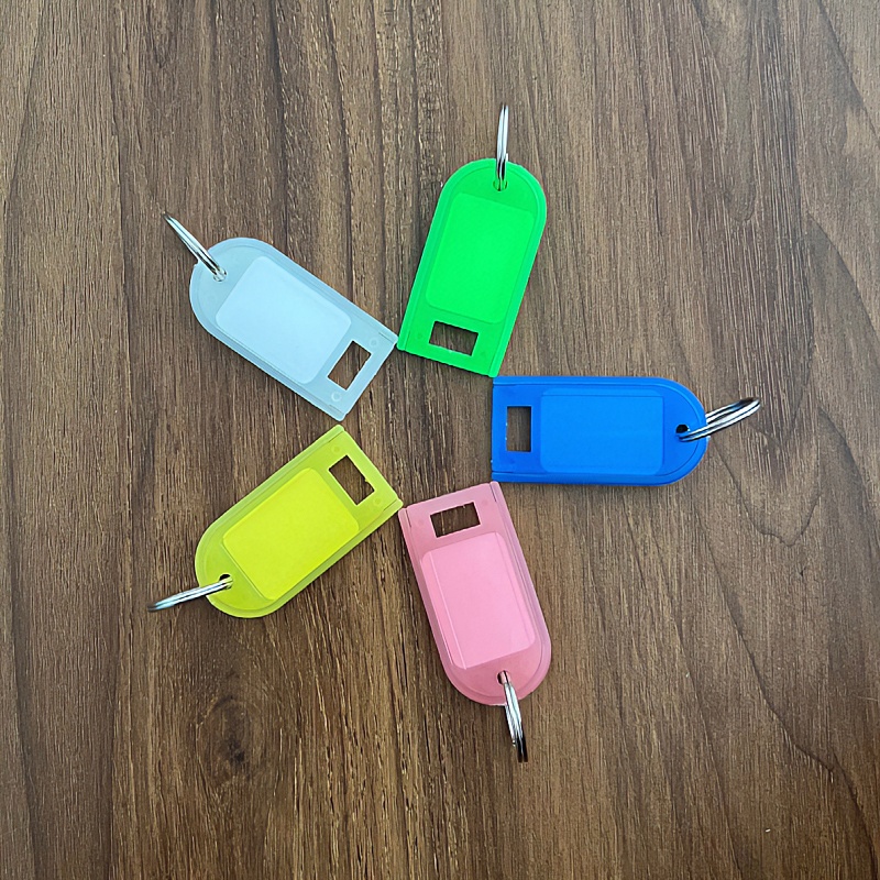 绿色蓝色钥匙牌宾馆酒店标签分类吊牌物业钥匙扣黄色牌可双面写字