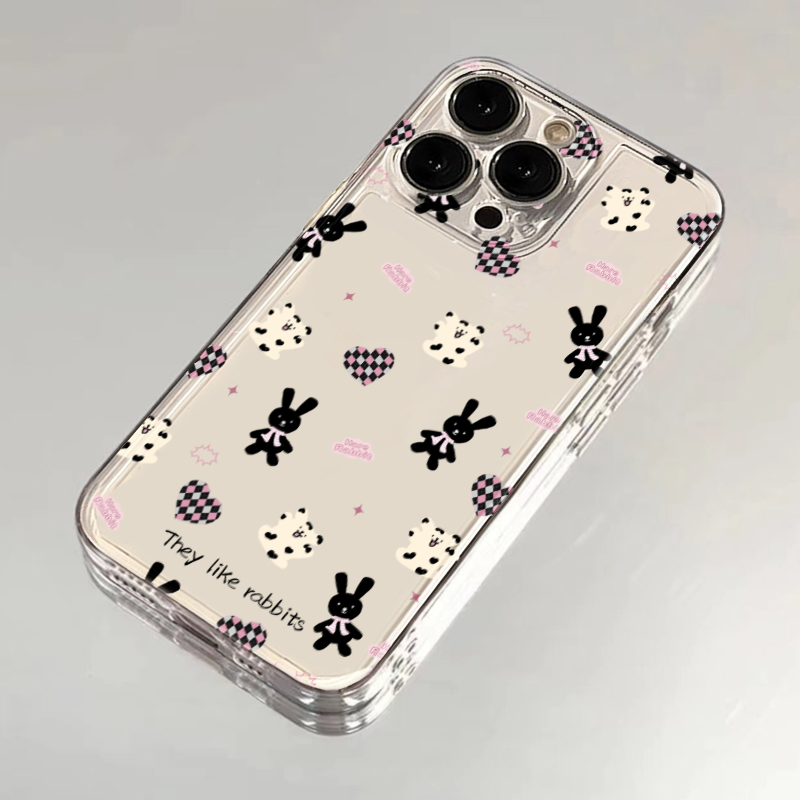 BANCA黑布偶兔子适用iphone15/13苹果14手机壳华为vivo小米oppo软