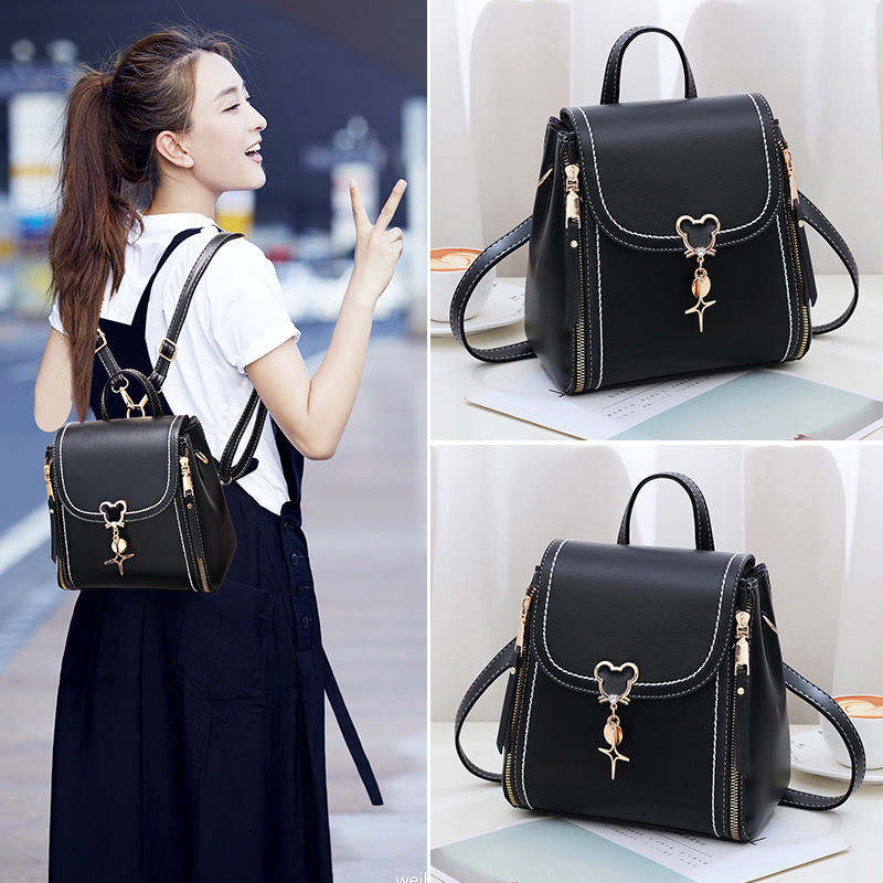 网红洋气双肩小背包女时尚包包女包秋冬2025新款潮简约斜挎包