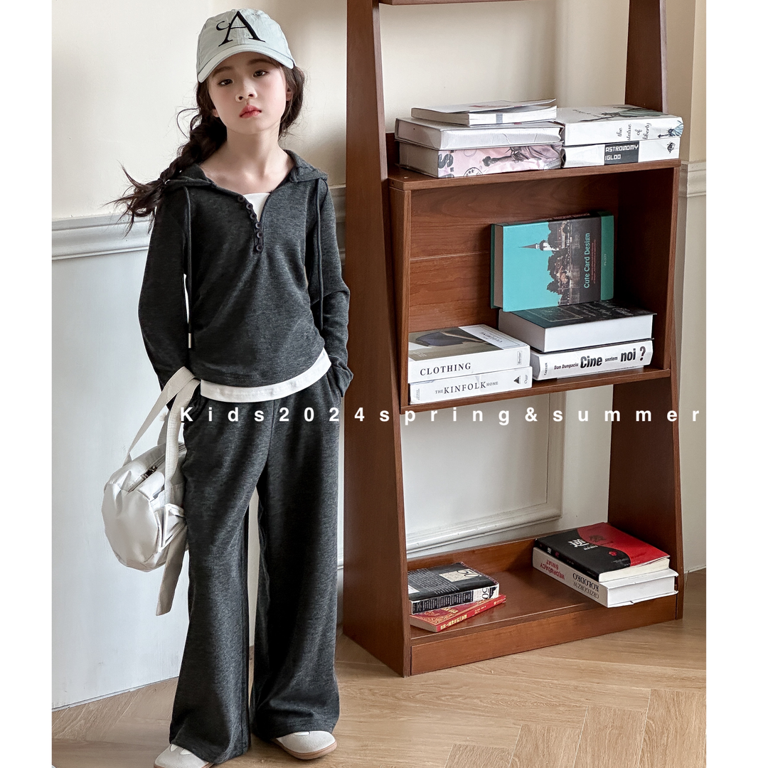 女童秋季套装2025新款洋气儿童针织衣服中大童春装阔腿裤两件套潮