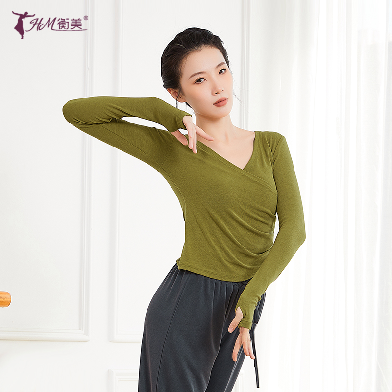 础练现代舞基功服女成人艺考室内外集训练功服套指羊毛绒瑜伽舞服