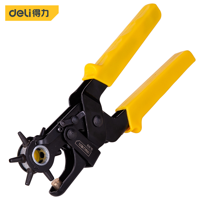 得力省力多功能皮带打孔器腰带皮具手表打孔钳9英寸铬钒钢打孔钳