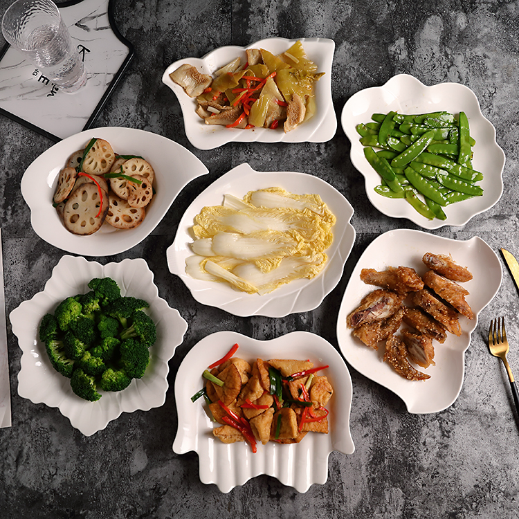 菜盘子陶瓷盘网红同款纯白家用菜盘汤盘水果盘子热菜冷菜餐具包邮