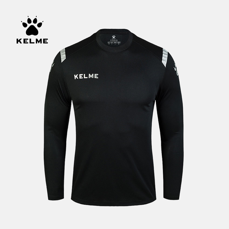 KELME【官方旗舰店】运动弹力男士 足球训练长袖套头宽松打底衫