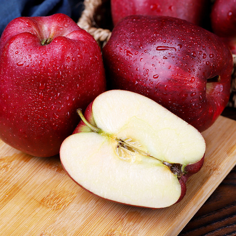甘肃天水高山花牛苹果新鲜香甜多汁可脆粉两吃净重5-8.5斤包邮