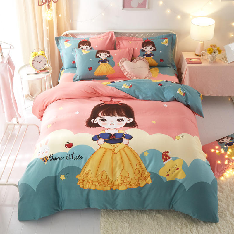 秋冬款全棉四件套100纯棉床单被套卡通4件套床上用品被罩3件套