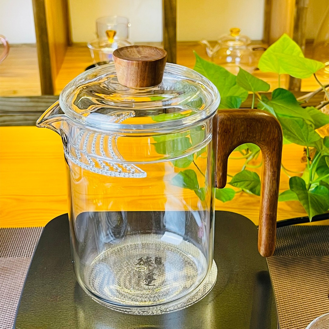 漫佳 纳福煮泡茶杯壶带月牙过滤片高硼硅耐热玻璃材质 ≈800ml