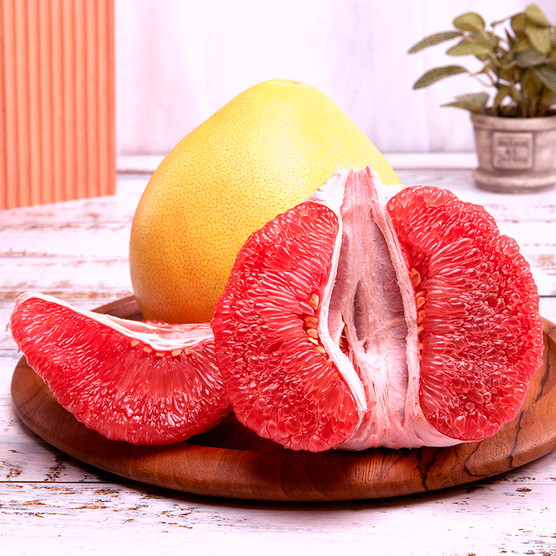 福建平和老树红心柚子红肉红心蜜柚新鲜水果5/9斤皮薄多汁
