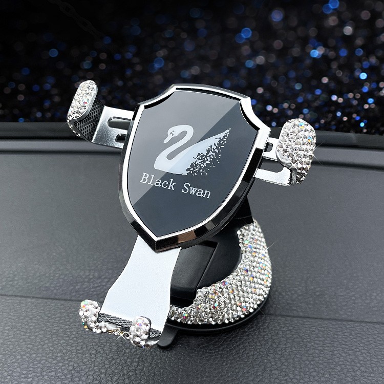 雅妮娜汽车内通用手机支架手机座时尚新款强力吸盘重力支撑天鹅