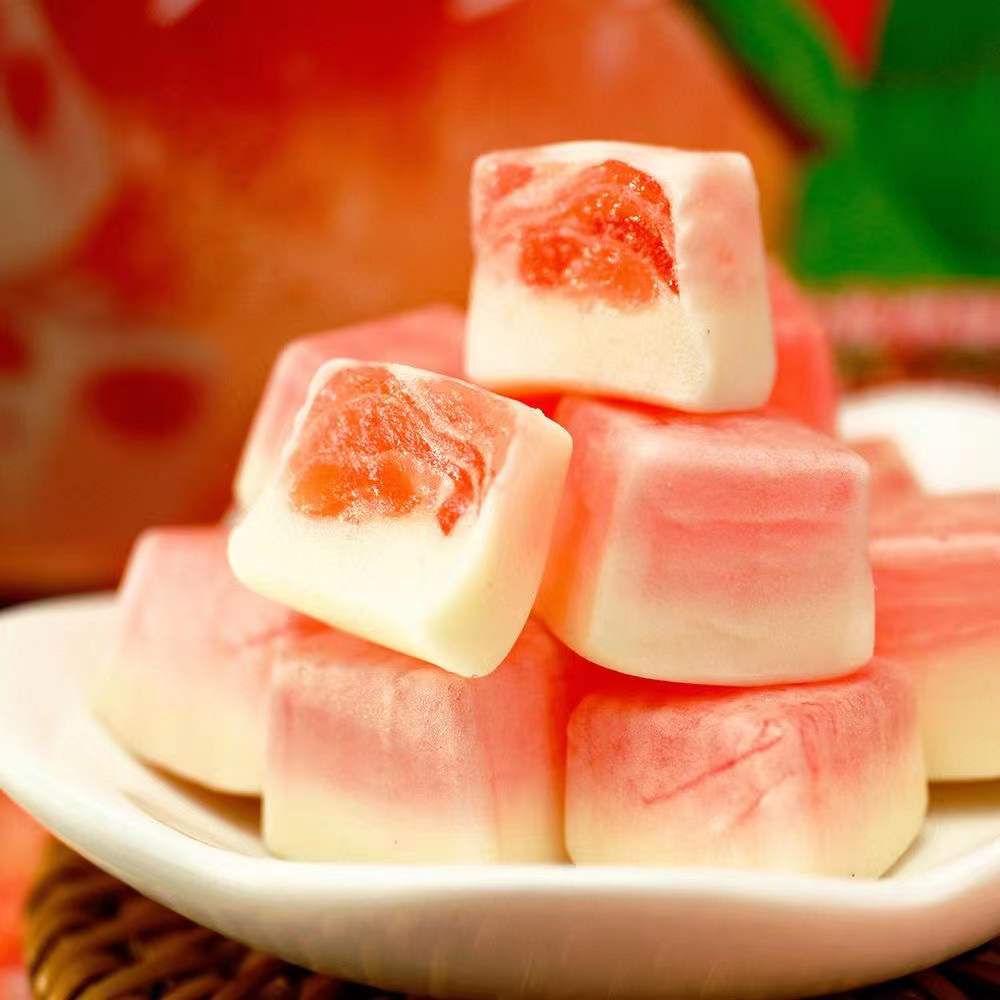 熊仔日系哞妮夹心果汁软糖58g袋装网红糖果水果味白桃葡萄草莓