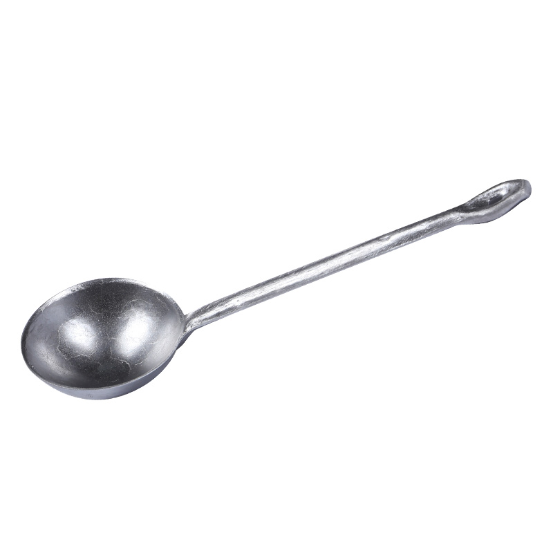 铝勺蛋饺勺老式家用加厚做蛋饺的勺子木柄铝勺传统铸铝勺汤勺粥勺