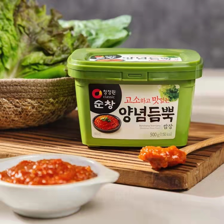 韩国原装进口清净园包饭酱500g/盒韩式生菜蘸酱烤肉蘸酱包饭酱