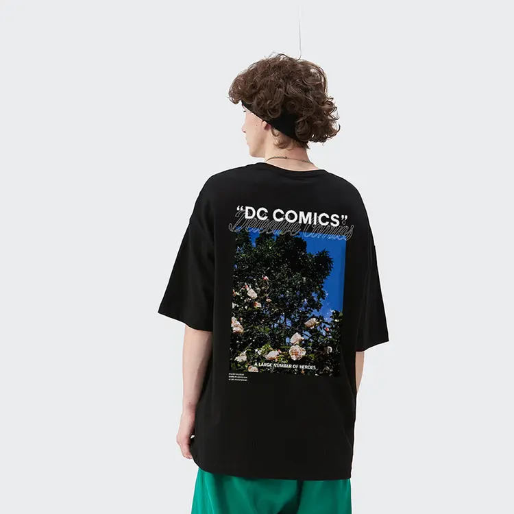 【DC】联名正义联盟维护美好世界满背印花宽松T恤男女款情侣短袖