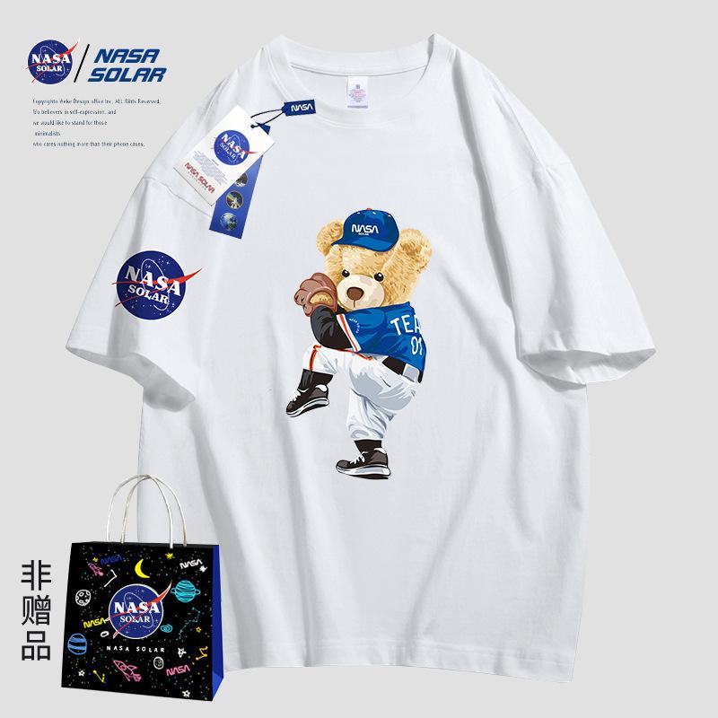 【正品授权】NASA2022夏季新款男女同款潮牌情侣圆领T恤短袖