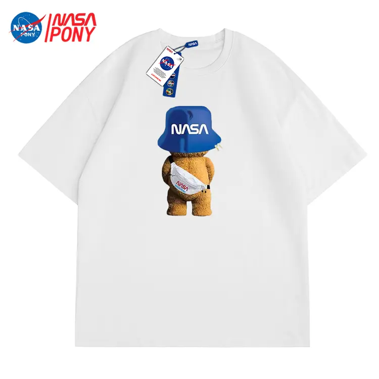 【琪琪宠粉】NASA线上联名2022夏季新款情侣重磅宽松落肩潮牌短袖