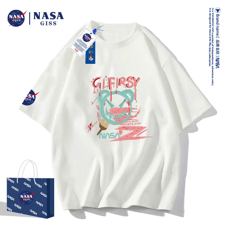NASA GISS联名款2022新款纯棉T恤男女同款GIF小恶魔8078