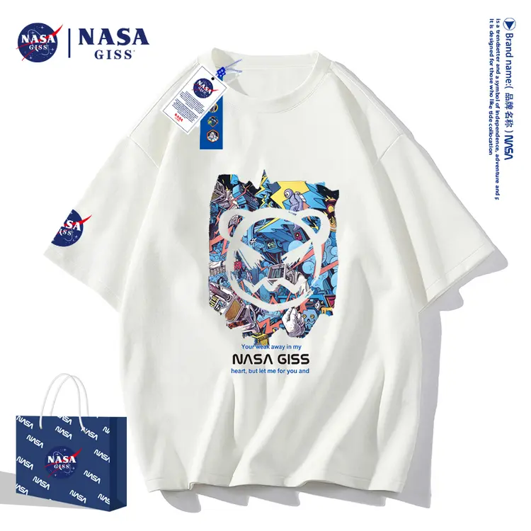 NASA GISS联名款2022新款纯棉T恤男女同款长绒小恶魔